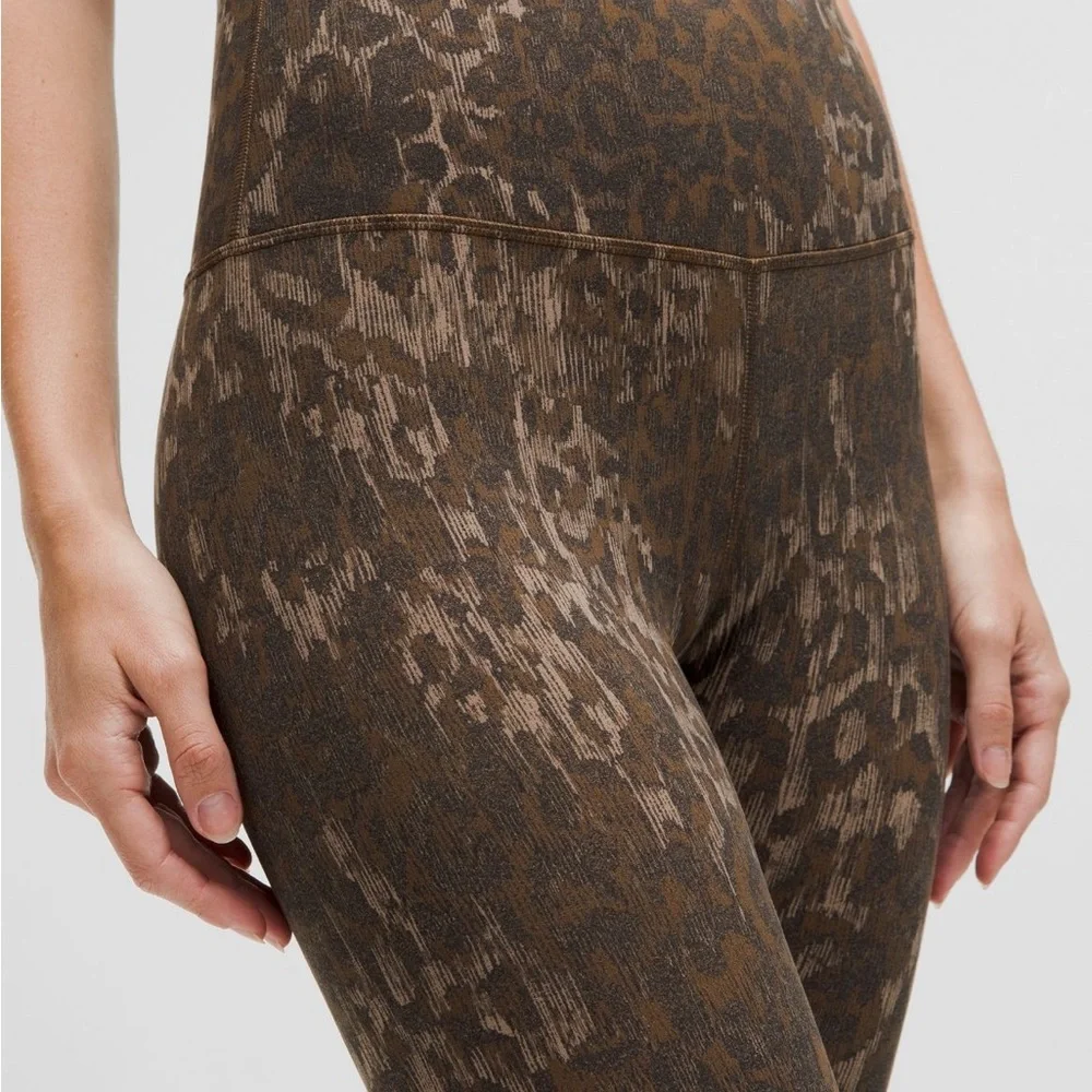Lululemon Align High-Rise Pant 28” Lined Truleopard MAX Brown Multi size 6 - Picture 1 of 11